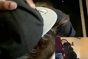 Lesbian best friend performs blowjob for accommodation