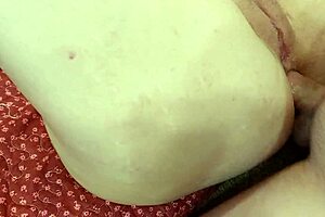 Creampie in pussy and anal, filling her up deeply.