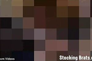 sasha and monica licking and teasing in stockings