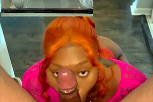 SUCK THAT MONSTER COCK on the stairs!