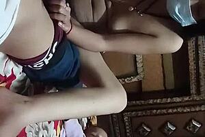 indian woman explores cock