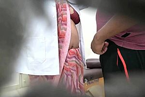 Indian doctor examines patient's massive cock