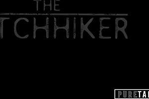 Intriguing threesome with a teen hitchhiker picked up by a taboo couple