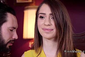 Bound Slave Endures Intense Doggy Anal Banging In Threesome With Choking And Gagging