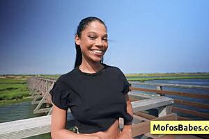 uh, sexy ebony eden west with big boobs fingerin her pusssy in front of horny friend charles dera