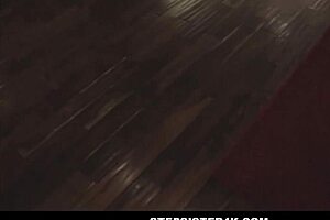 Blonde teen stuck with monster cock pov