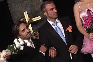 Stacey Saran is a cum swallowing dancer in this wild orgy