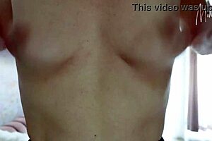 Mature Babe Performs Extreme Tit Play Solo