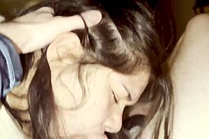 Cumming on Her Tonsils as PAWG Sucks Juicy Cock Deep Throat.