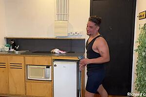 enjoying a tasty snack after work