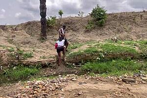 Chubby BBW Screams During Intense Forest Fuck