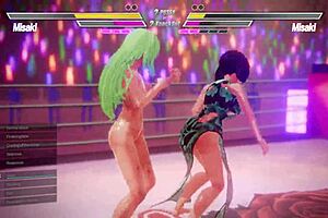 Lesbian rivals battle with anal, fingering, and squirting