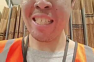 Asian Amateur Walking Outdoors During Work