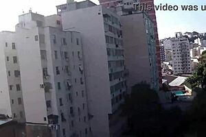 Couple, having sex on rooftop in lapa rj