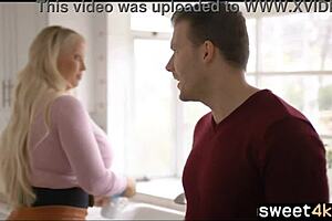 Woman and Young Man in Hospital Setting