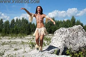 Do you enjoy this topless dance in the white stone quarry?