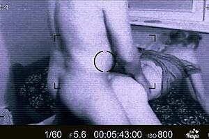 Closeup recording of young amateur in deepthroat action