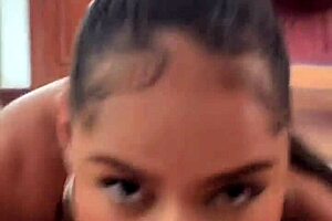 Petite latina teen sloppy deepthroat rimjob pov with cum in mouth interview