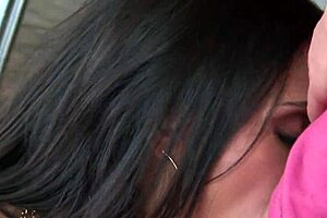 'claudi valentine, brunette milf, does strip tease in lingerie and gets fucked with creampie'