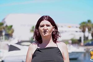 Leila, the naughty French brunette chubby milf, gets taken by two cocks in detailed scene