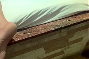 Skinny guy pounding cuckold's wife hard.