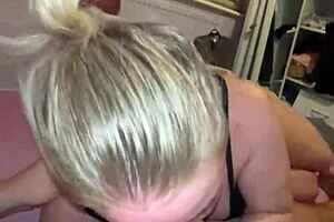 crazy young girl sucks tattooed guy's dick pov