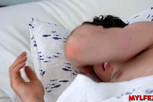 sweet housewife in an early morning scene