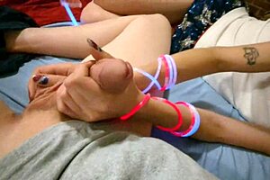 pov handjob dripping cum pretty nails july 4th