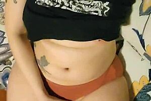 panties masturbation with dildo vibrator orgasm