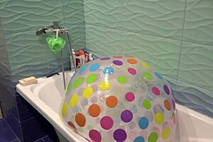 Hairy pussy pissed on a big beach ball milf with a juicy ass urinates in the shower and in the toilet amateur fetish compilation