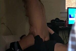 girlfriend secretly cheats with hidden blowjob and tight pussy riding