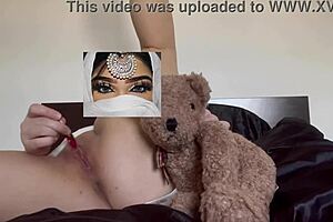 Sexy teen princess returns from school for intense fetish show with lollipop in pink pussy