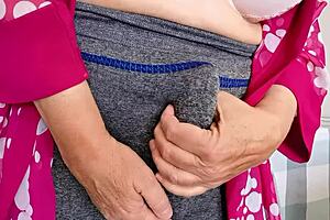 You caught the stepmother watching porn but she showed you something even more shocking futanari