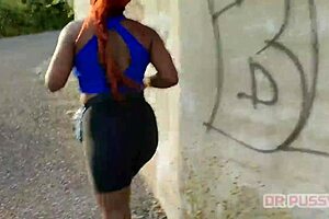 Giant Ass Redhead Trained Intensely By Lover