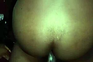 Pretty Ebony Couple Fucking Doggystyle Till Cum Inside Pussy