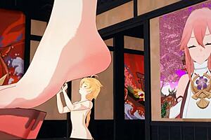 Yae Miko, the tall beauty with huge feet