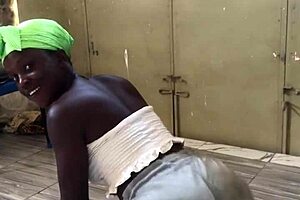 Crazybitch losing much fat through intense exercise