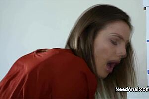 the teen secretary's ass got fucked hard by the horny boss