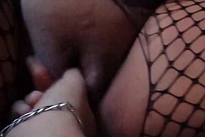 Horny woman loves his moaning during fingering and masturbation