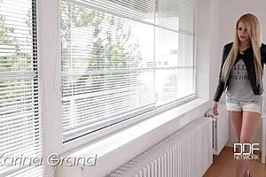 ukraine babe enjoys penetrating her shaved pussy and asshole with toys