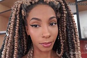 I love this beautiful slim ebony angel's first anal scene with big black cock.