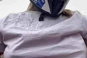 motogirl asks passenger to pinch nipples on bike ride
