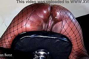 Ebony anal - ghetto barbie skipped class to get fucked in the ass on stool