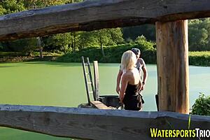 weird slut fucking and peeing?