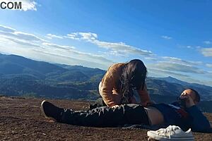 Brazilian Tourist Guide Fucks Big Ass Wife on Mountain