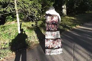 Hairy Mature Flashing In The Park