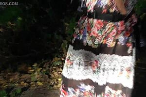 Hairy Mature Flashing In The Park