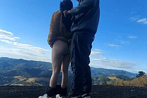 Brazilian Tourist Guide Fucks Big Ass Wife on Mountain
