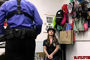 Mira Monroe Sucks Officer Rusty's Huge Cock Intensely