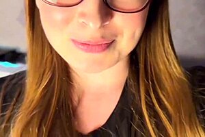 real very cute homemade video with a beautiful girl enjoying a quiet evening at home